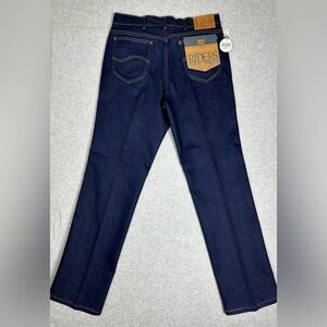 Lee Riders Jean Men 36x32 Blue Regular Fit Straight Leg Stretch Made USA Western